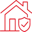 Haus und Schild Icon